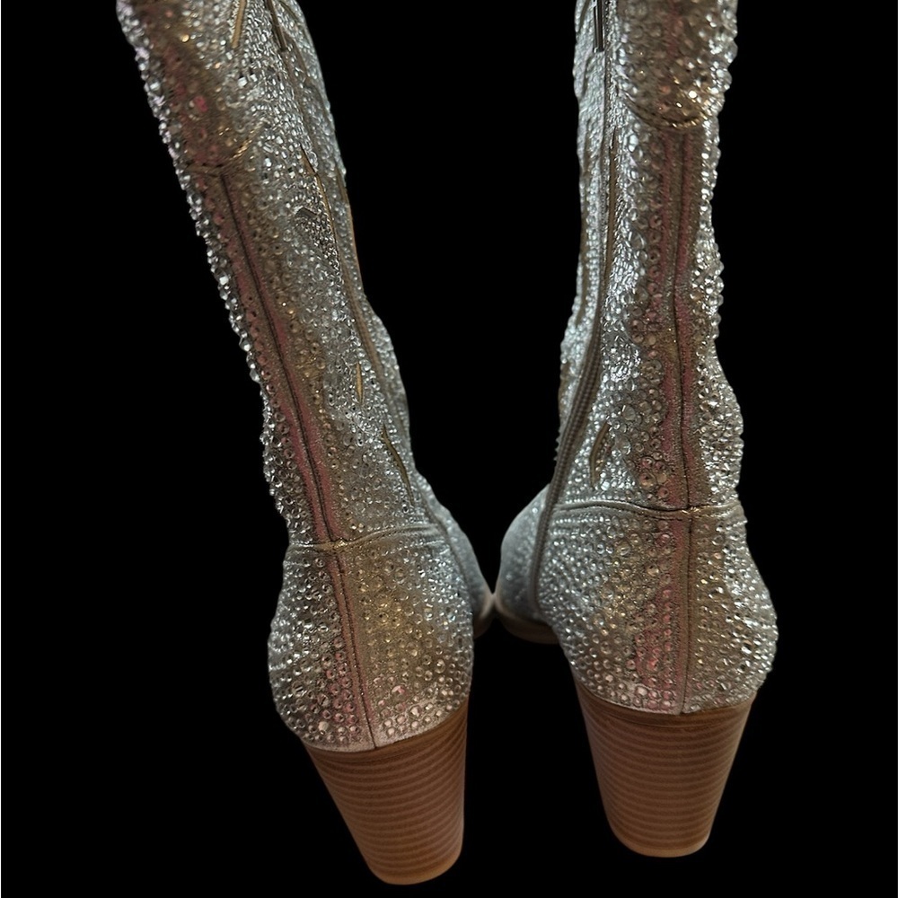 Crown Vintage Size 6.5 Womens Shimmer Western Boots Shoe Was Tried On in store - Picture 4 of 6